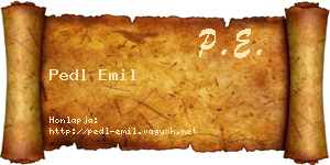 Pedl Emil névjegykártya